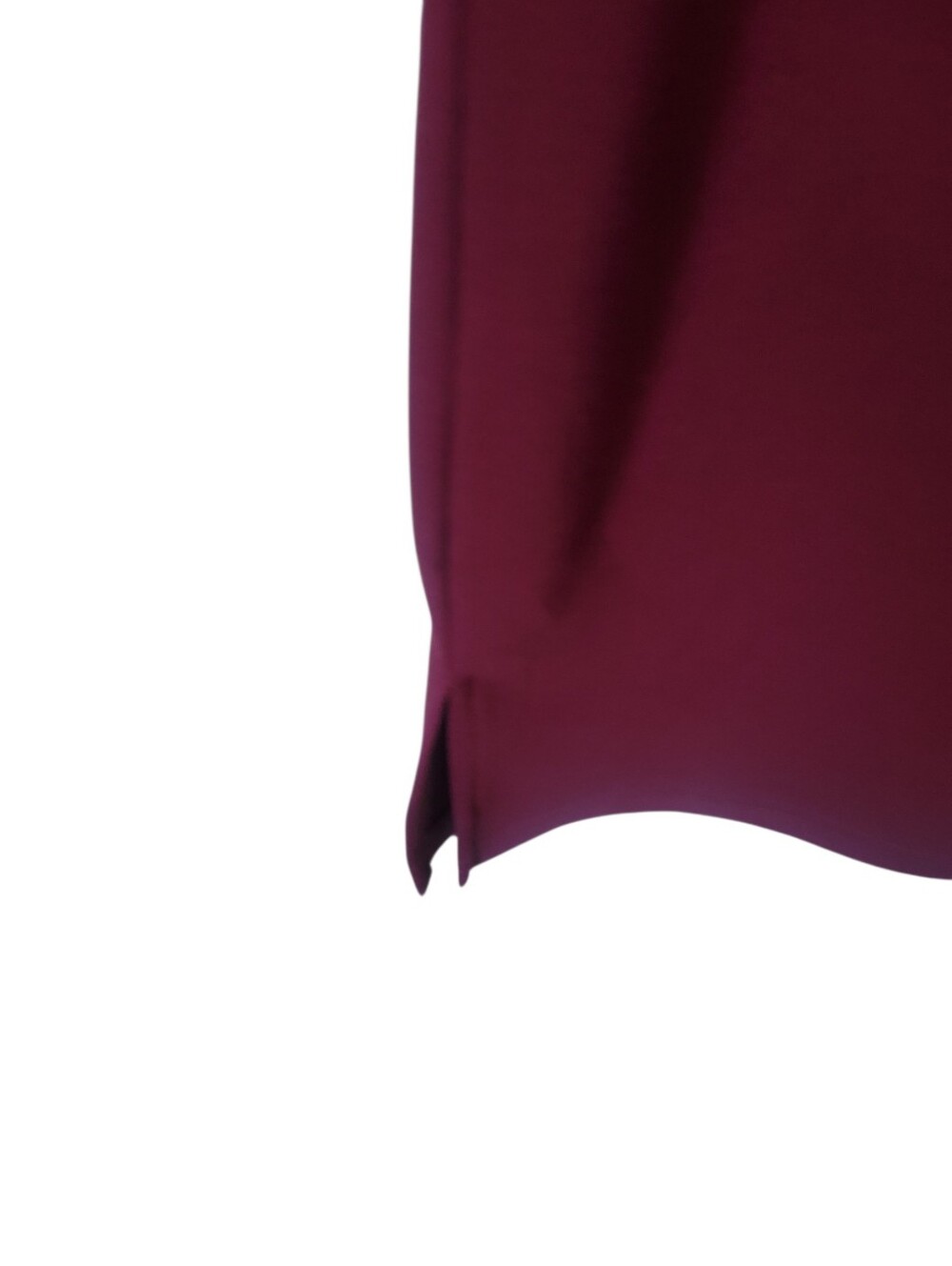 Sampeel Women's Long Sleeve Knit Shift Dress in Burgundy Crew Neckline Tailored - Picture 4 of 7